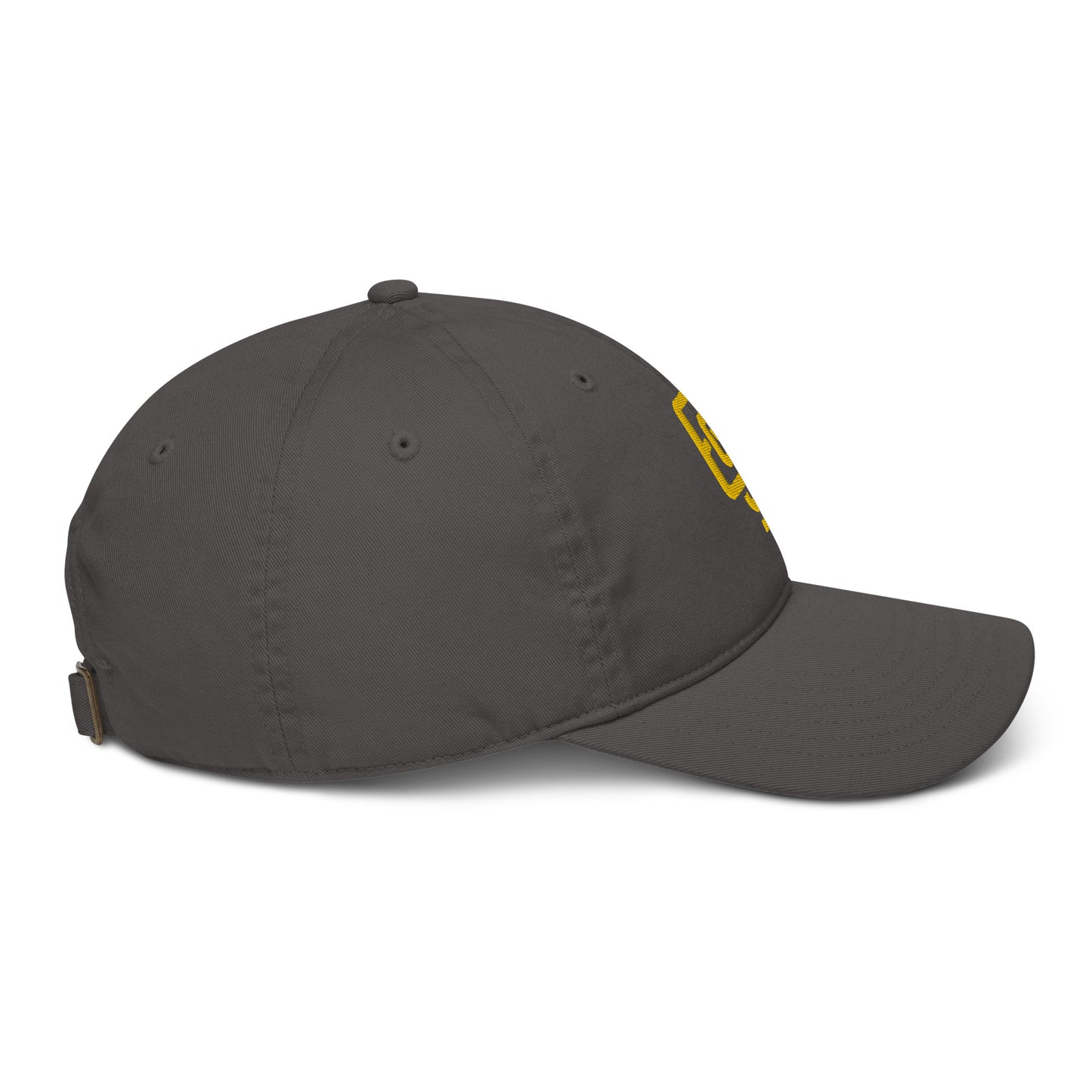 "619" Organic Baseball Cap | E Luna Brand ESSENTIAL | 2 Gold Thread Logos