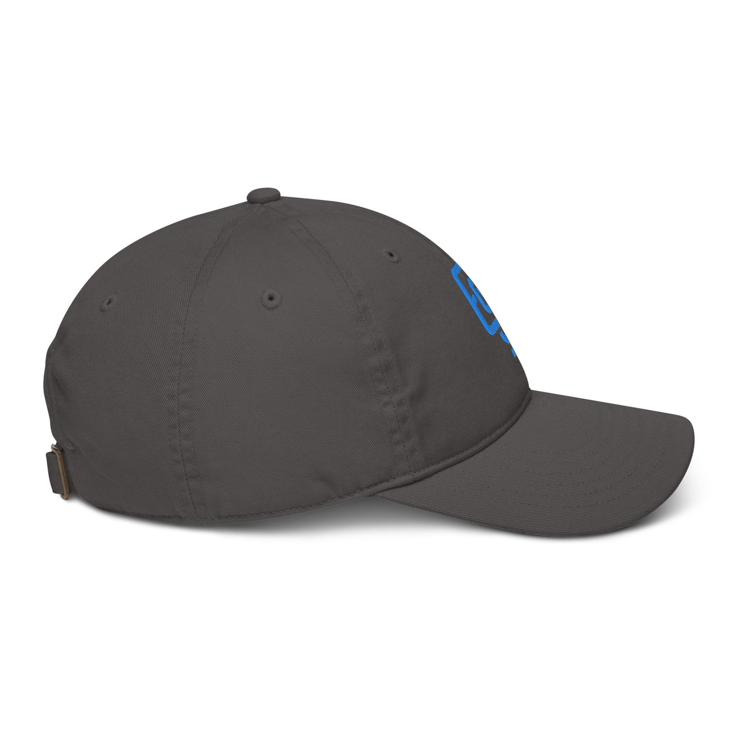 "619" Organic Baseball Cap | E Luna Brand ESSENTIAL | 2 Aqua/Teal Thread Logos