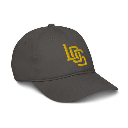"LOS" Organic Baseball Cap | E Luna Brand ESSENTIAL | 2 Gold Thread Logos