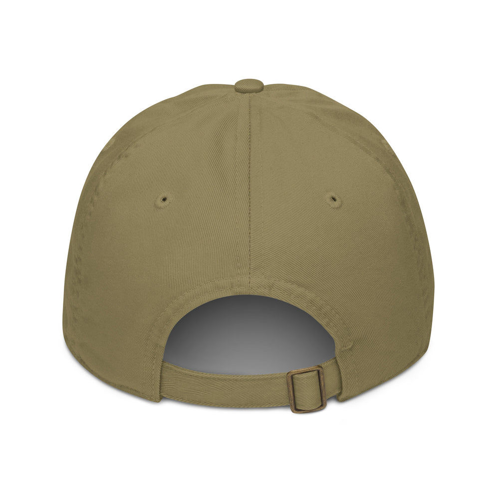 "SAN" Organic Baseball Cap | E Luna Brand ESSENTIAL | 2 Navy Thread Logos | 3D Puff Edition