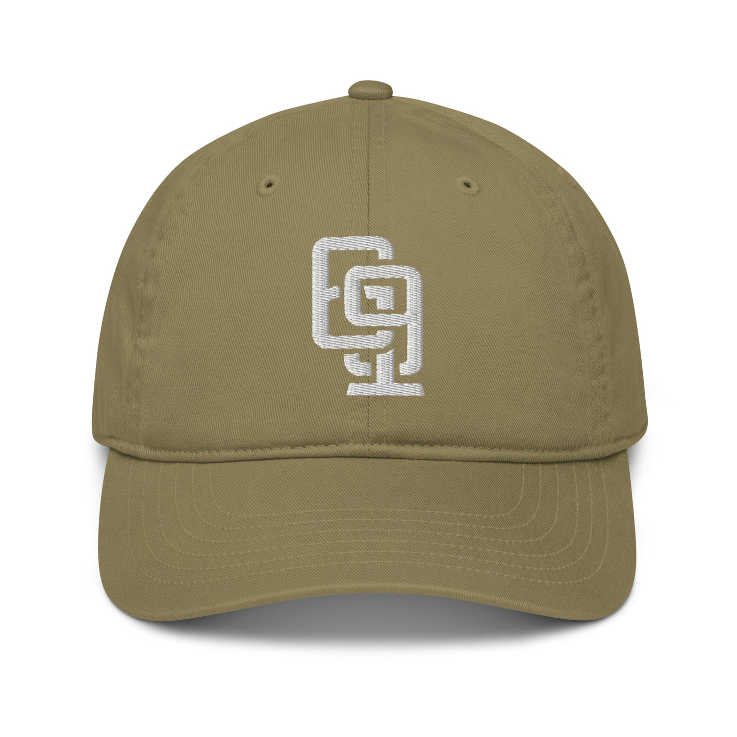 "619" Organic Baseball Cap | E Luna Brand ESSENTIAL | 2 White Thread Logos
