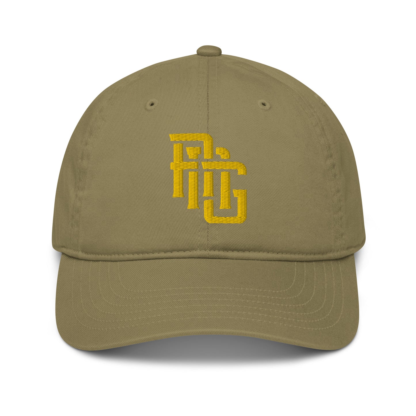 "ANG" Organic Baseball Cap | E Luna Brand ESSENTIAL | 2 Gold Thread Logos