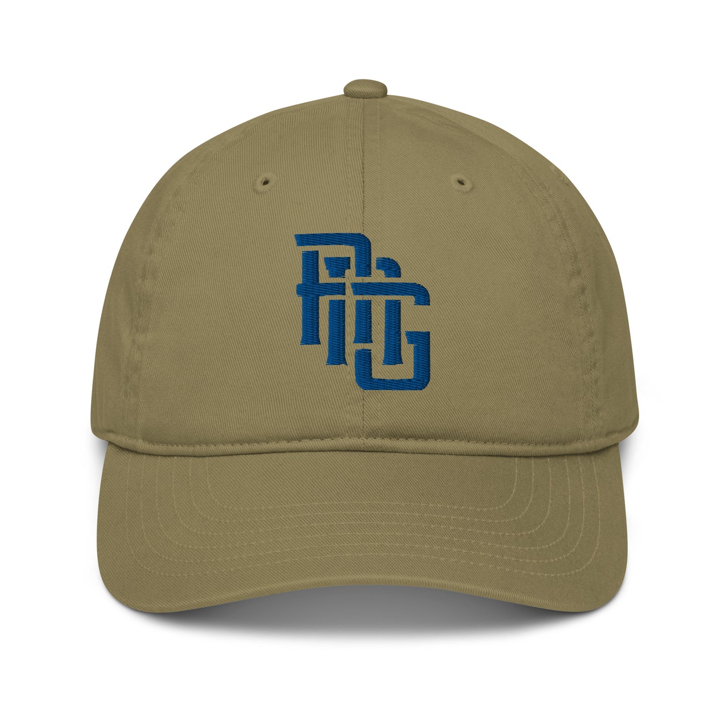 "ANG" Organic Baseball Cap | E Luna Brand ESSENTIAL | 2 Royal Thread Logos