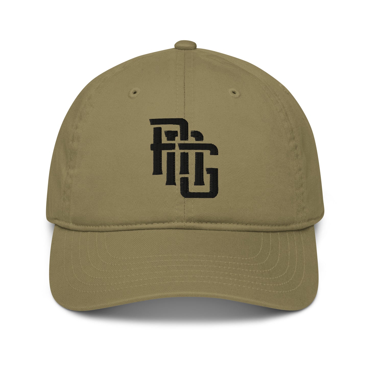 "ANG" Organic Baseball Cap | E Luna Brand ESSENTIAL | 2 Black Thread Logos