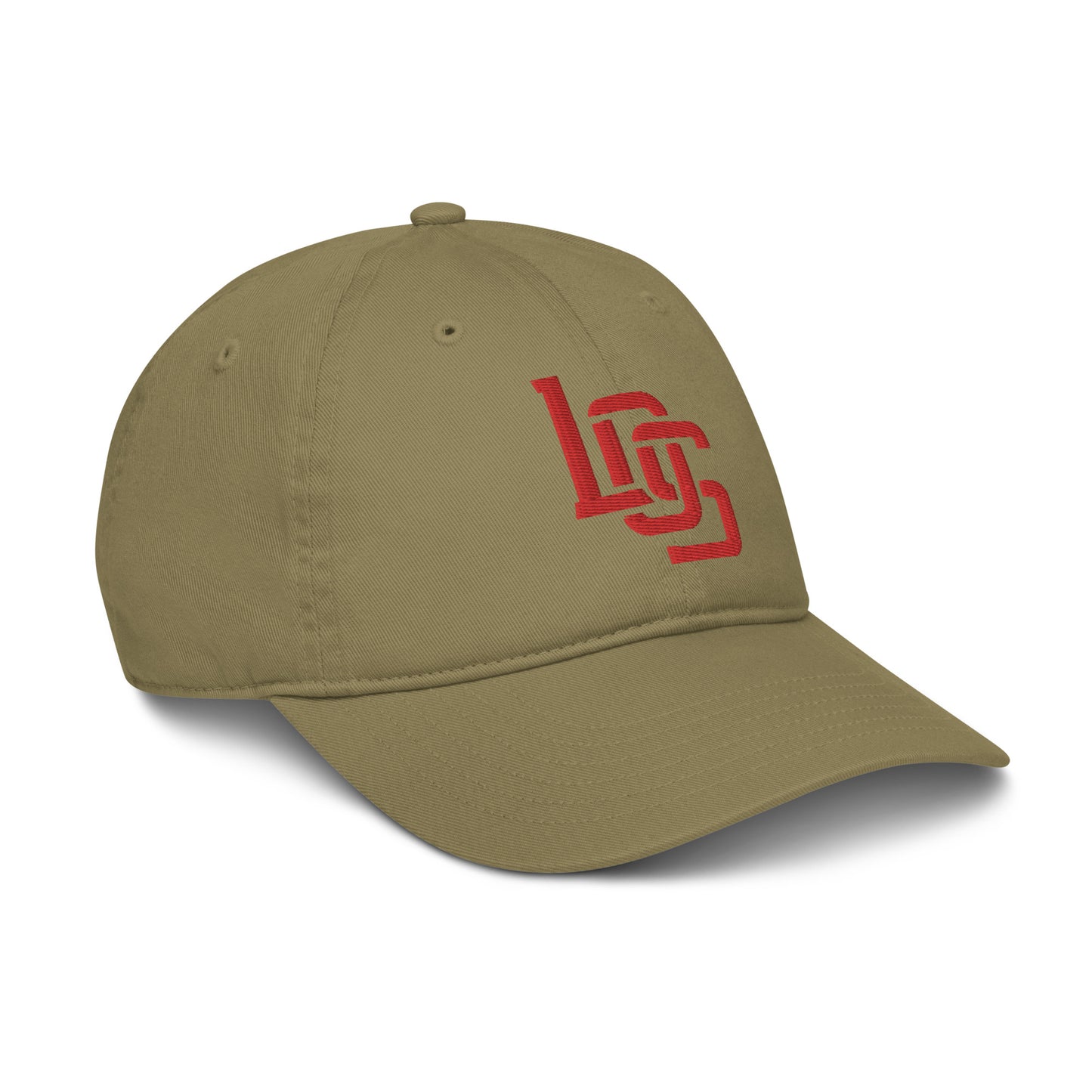 "LOS" Organic Baseball Cap | E Luna Brand ESSENTIAL | 2 Red Thread Logos