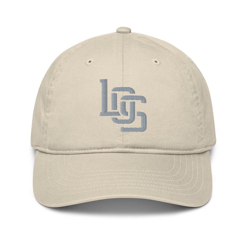 "LOS" Organic Baseball Cap | E Luna Brand ESSENTIAL | 2 Grey Thread Logos