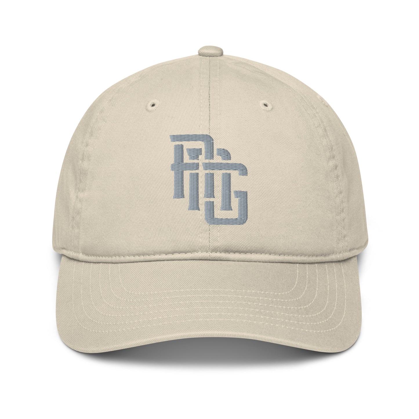 "ANG" Organic Baseball Cap | E Luna Brand ESSENTIAL | 2 Grey Thread Logos