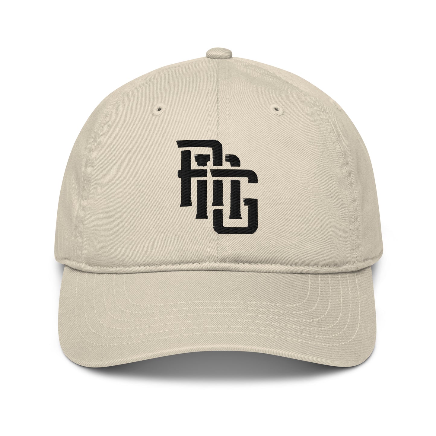 "ANG" Organic Baseball Cap | E Luna Brand ESSENTIAL | 2 Black Thread Logos