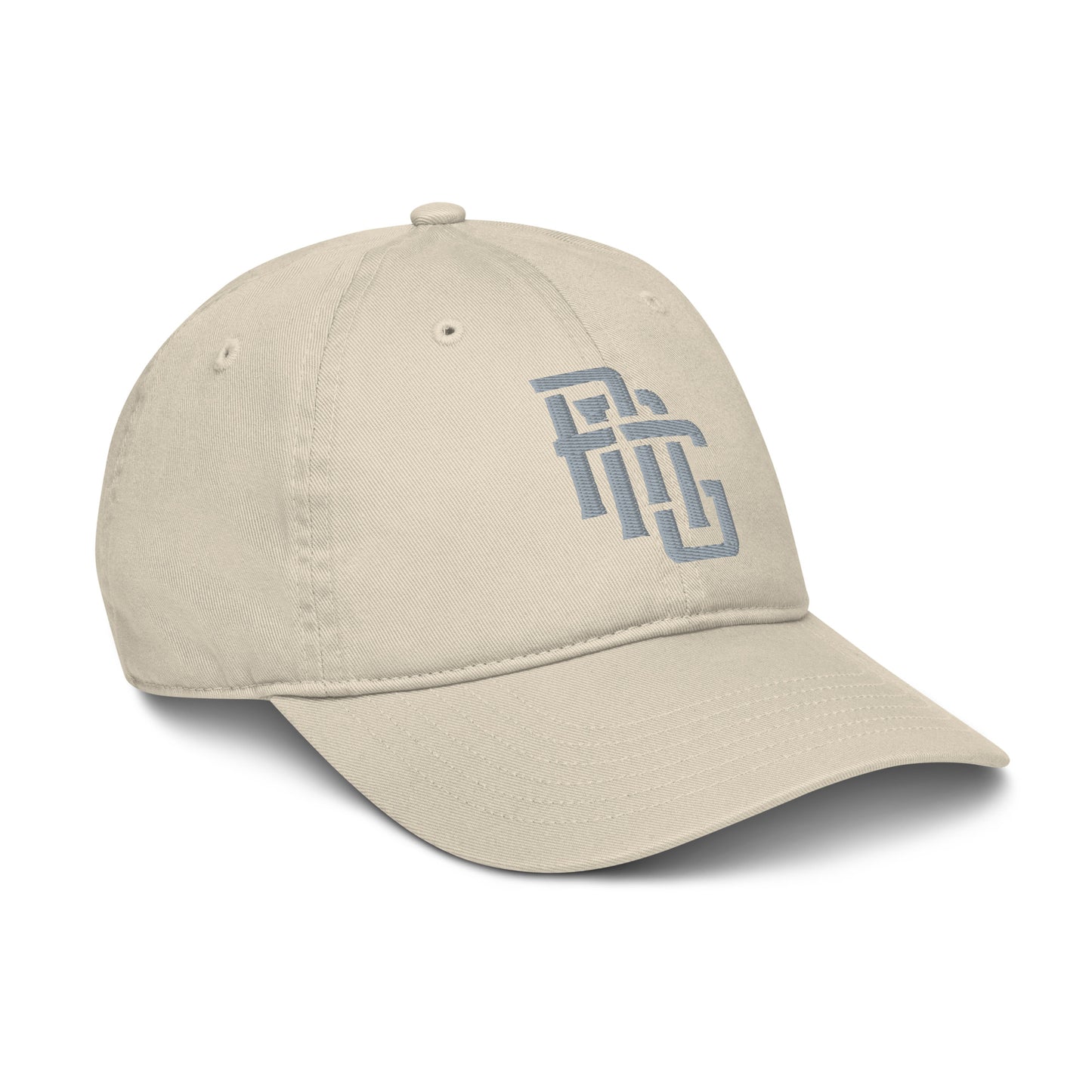 "ANG" Organic Baseball Cap | E Luna Brand ESSENTIAL | 2 Grey Thread Logos