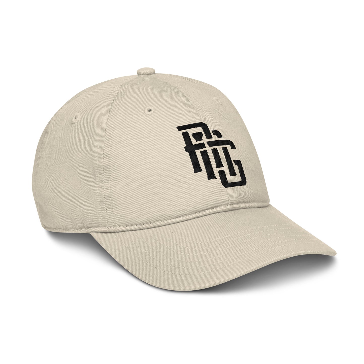 "ANG" Organic Baseball Cap | E Luna Brand ESSENTIAL | 2 Black Thread Logos