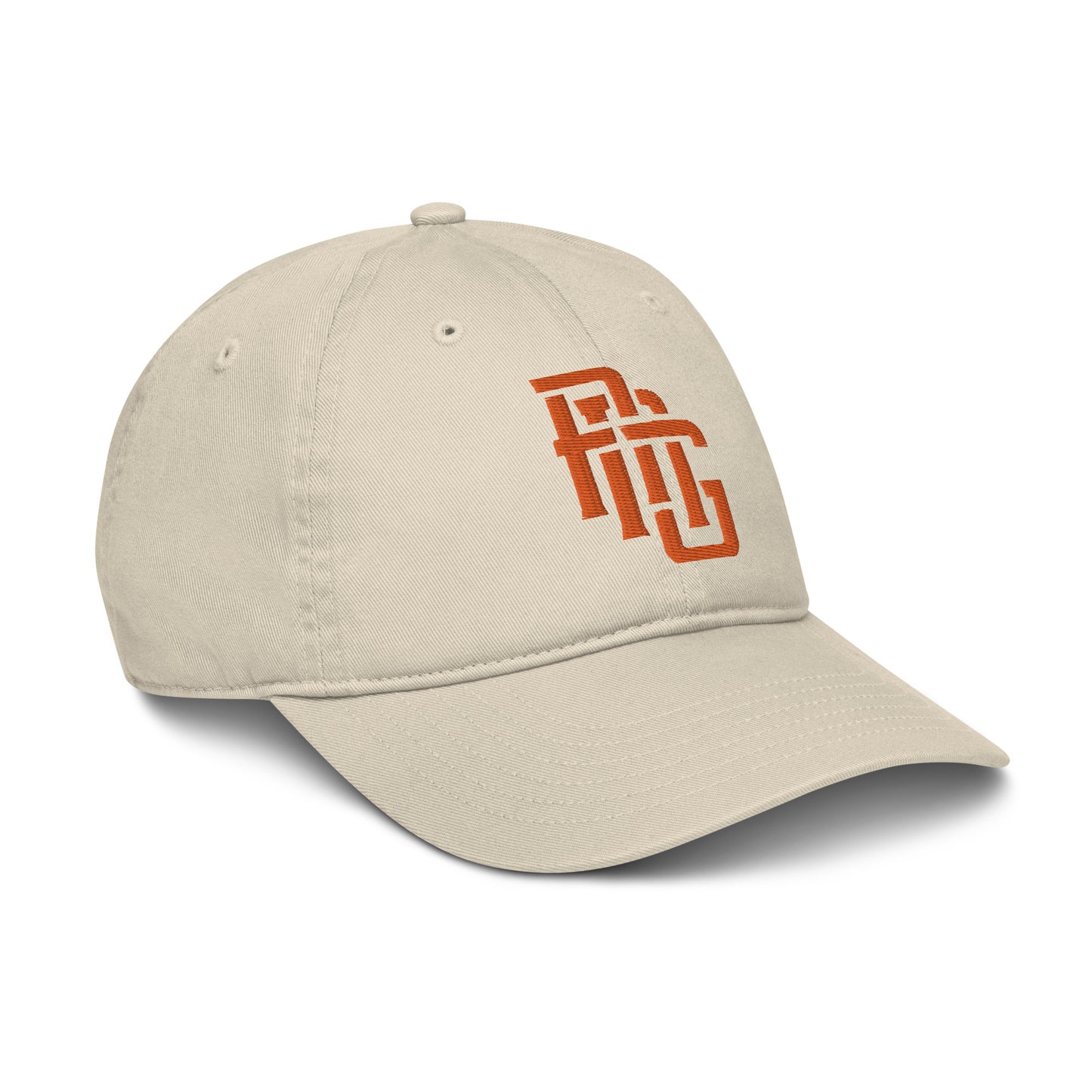"ANG" Organic Baseball Cap | E Luna Brand ESSENTIAL | 2 Orange Thread Logos
