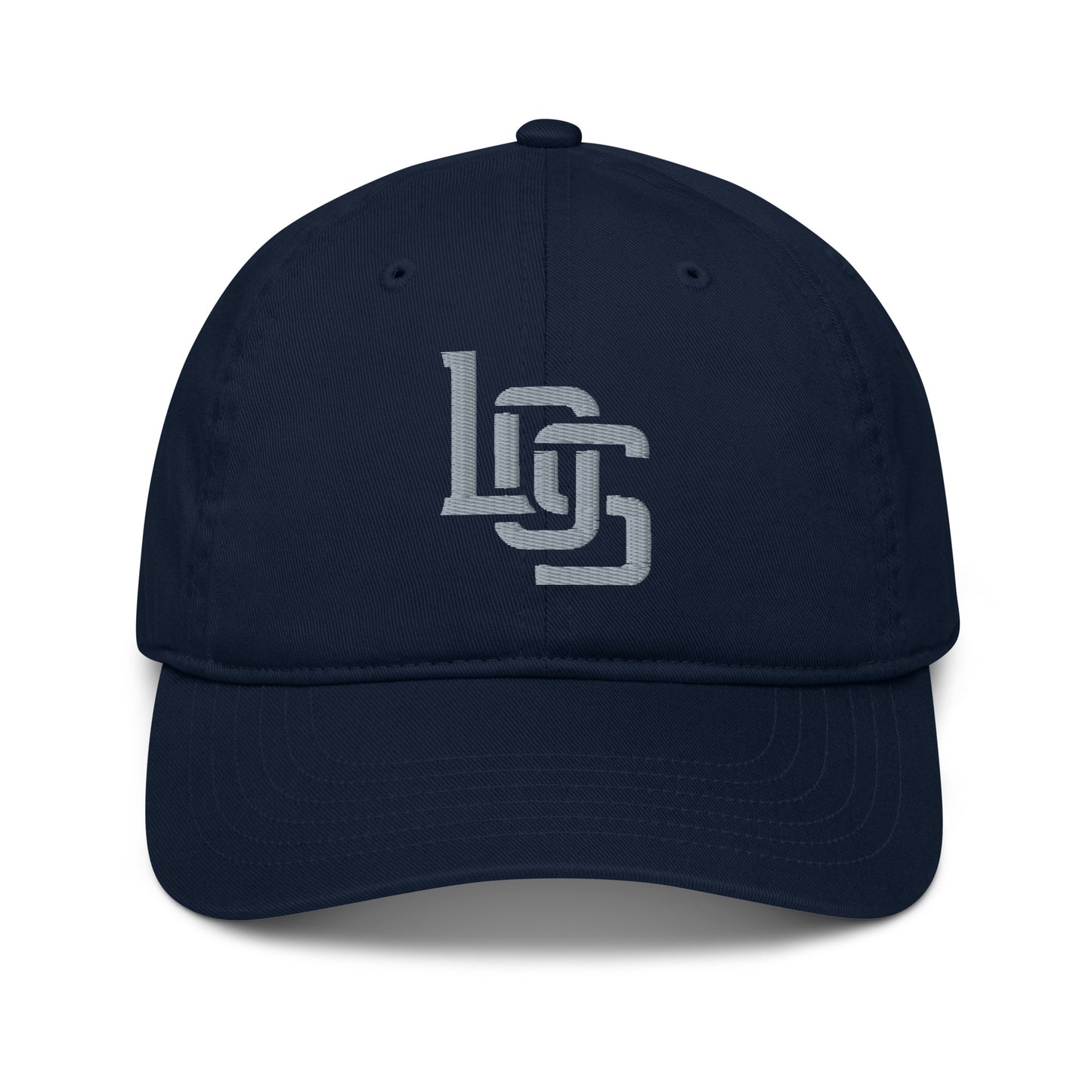 "LOS" Organic Baseball Cap | E Luna Brand ESSENTIAL | 2 Grey Thread Logos