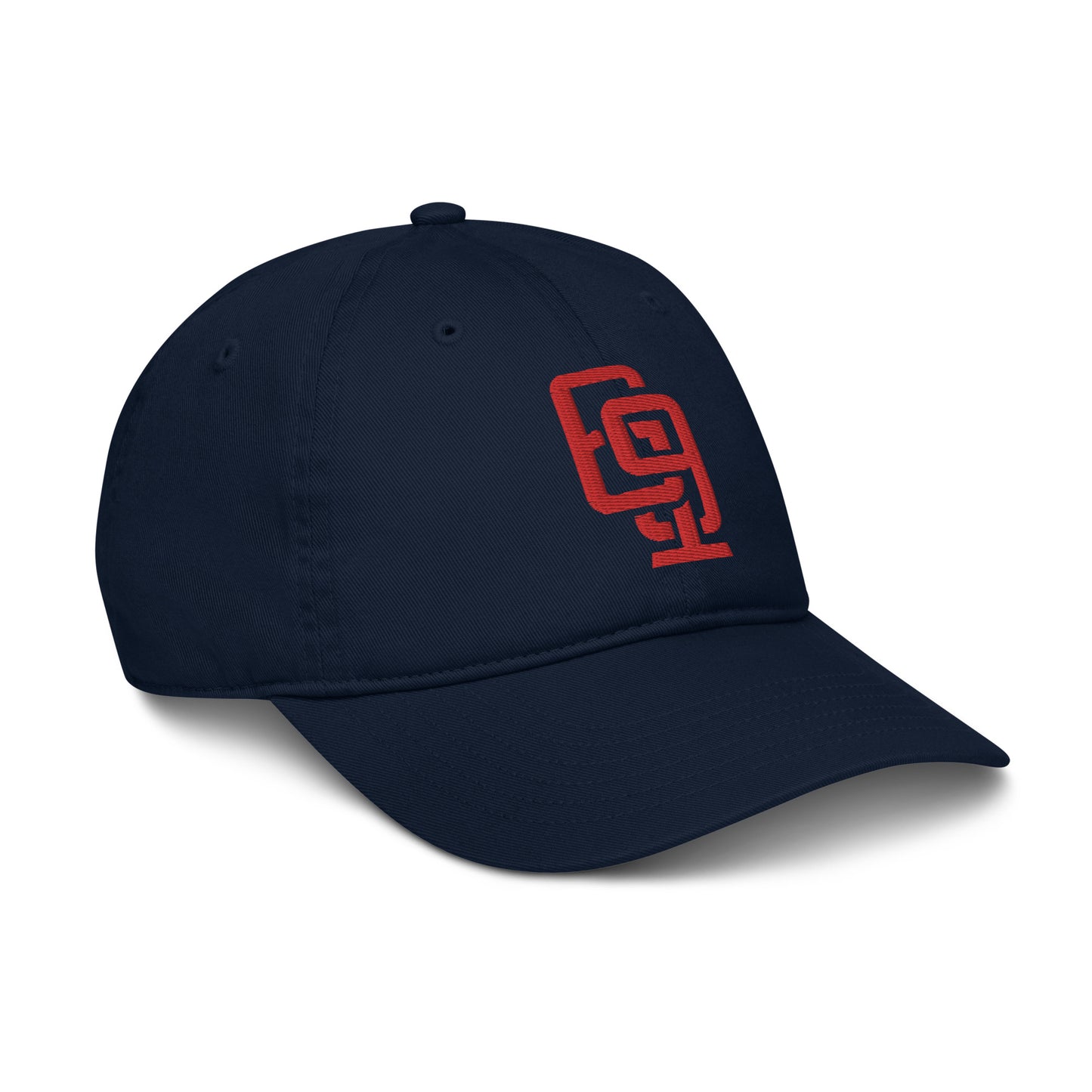 "619" Organic Baseball Cap | E Luna Brand ESSENTIAL | 2 Red Thread Logos