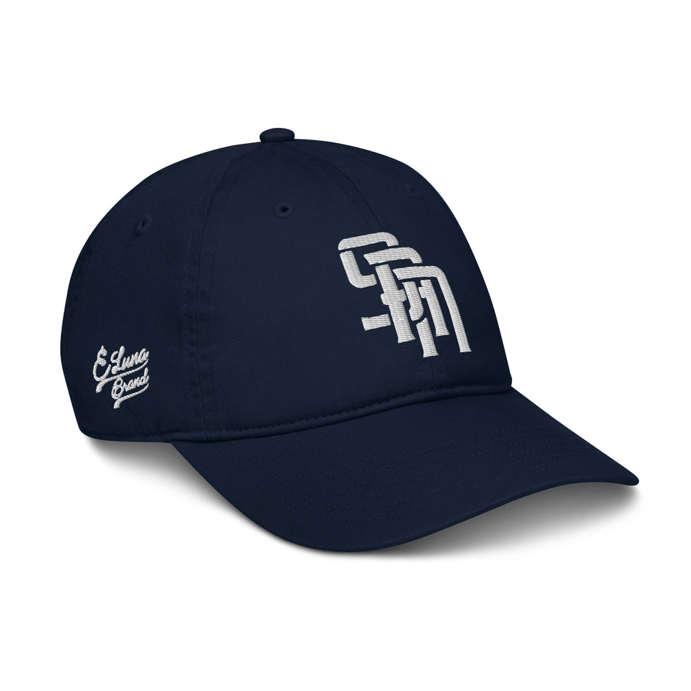 Boné de Beisebol Orgânico "SAN" | E Luna Brand PREMIUM | 4 Logotipos com Linhas Brancas | Edição 3D Puff