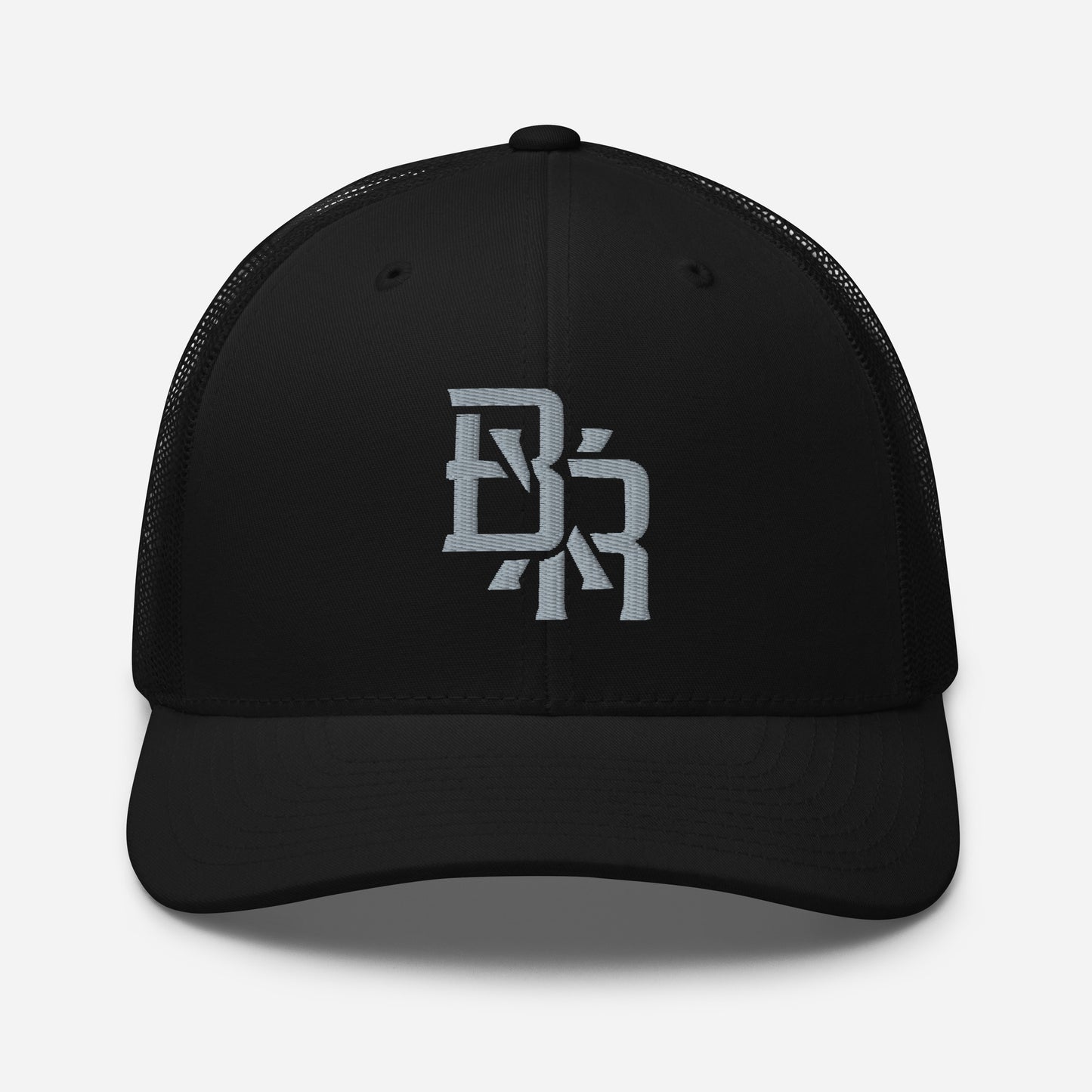 "BXR" Retro Trucker Hat | Yupoong 6606 | E Luna CLASSIC Solocrest 1 Grey Thread Front Logo