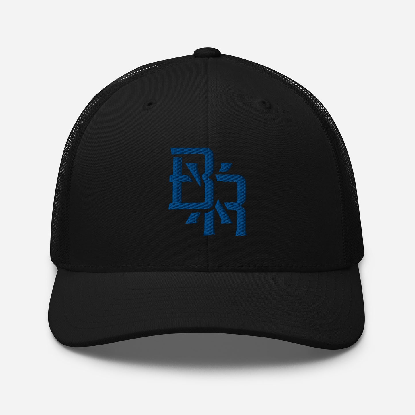 "BXR" Retro Trucker Hat | Yupoong 6606 | E Luna CLASSIC Solocrest 1 Royal Thread Front Logo