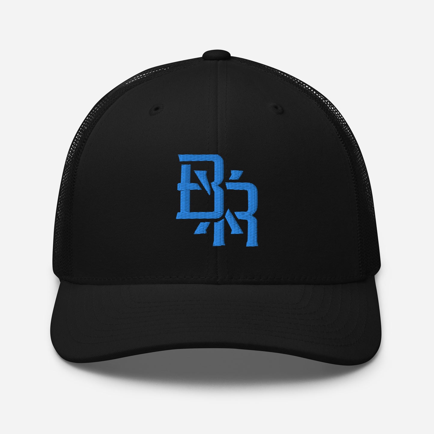 "BXR" Retro Trucker Hat | Yupoong 6606 | E Luna CLASSIC Solocrest 1 Aqua/Teal Thread Front Logo