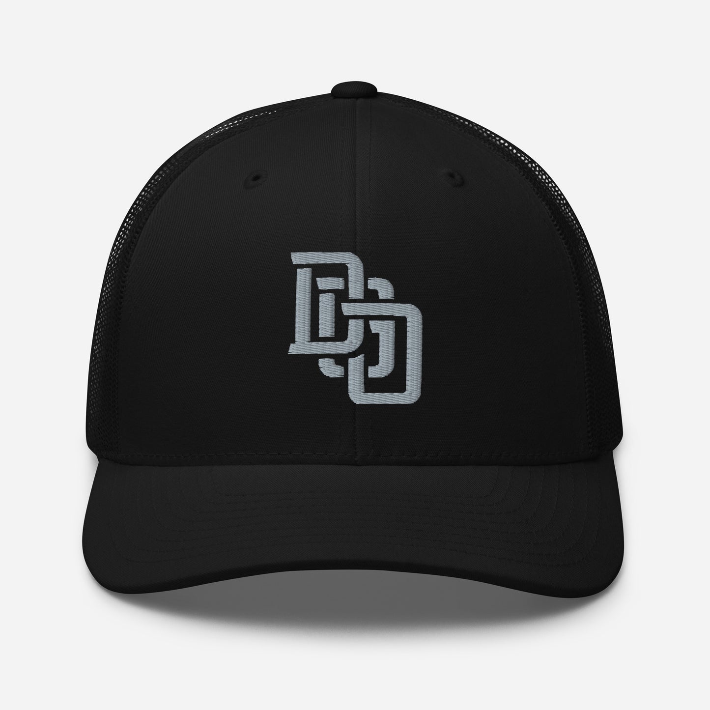 "DGO" Retro Trucker Hat | Yupoong 6606 | E Luna CLASSIC Solocrest 1 Grey Thread Front Logo