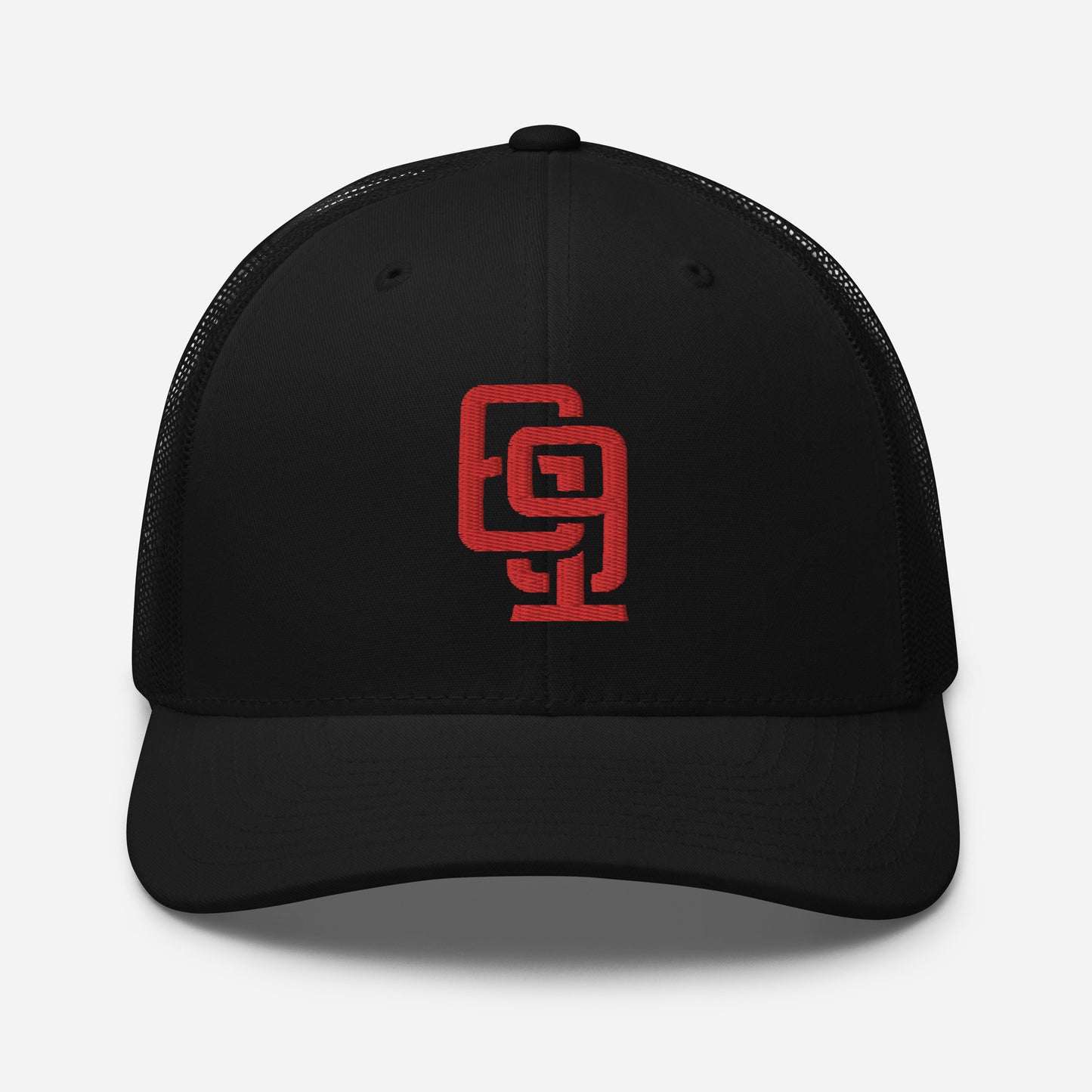 "619" Retro Trucker Hat | Yupoong 6606 | E Luna Brand CLASSIC Solocrest 1 Red Thread Front Logo
