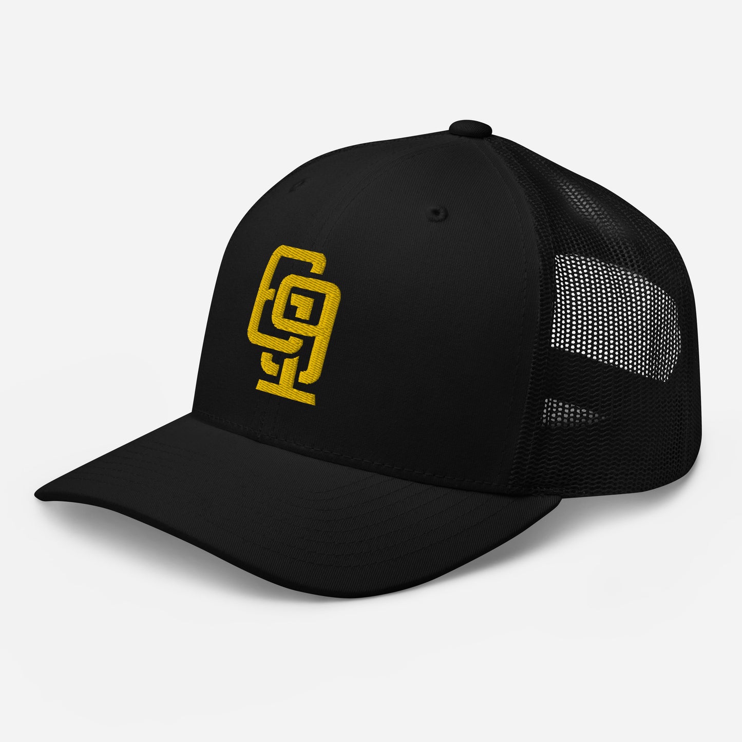 "619" Retro Trucker Hat | Yupoong 6606 | E Luna Brand CLASSIC Solocrest 1 Gold Thread Front Logo