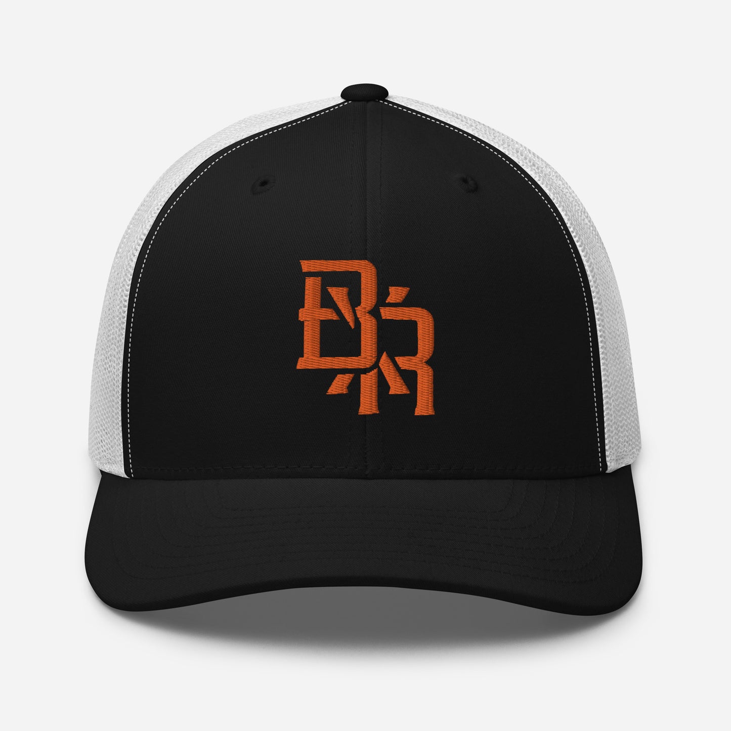 "BXR" Retro Trucker Hat | Yupoong 6606 | E Luna CLASSIC Solocrest 1 Orange Thread Front Logo