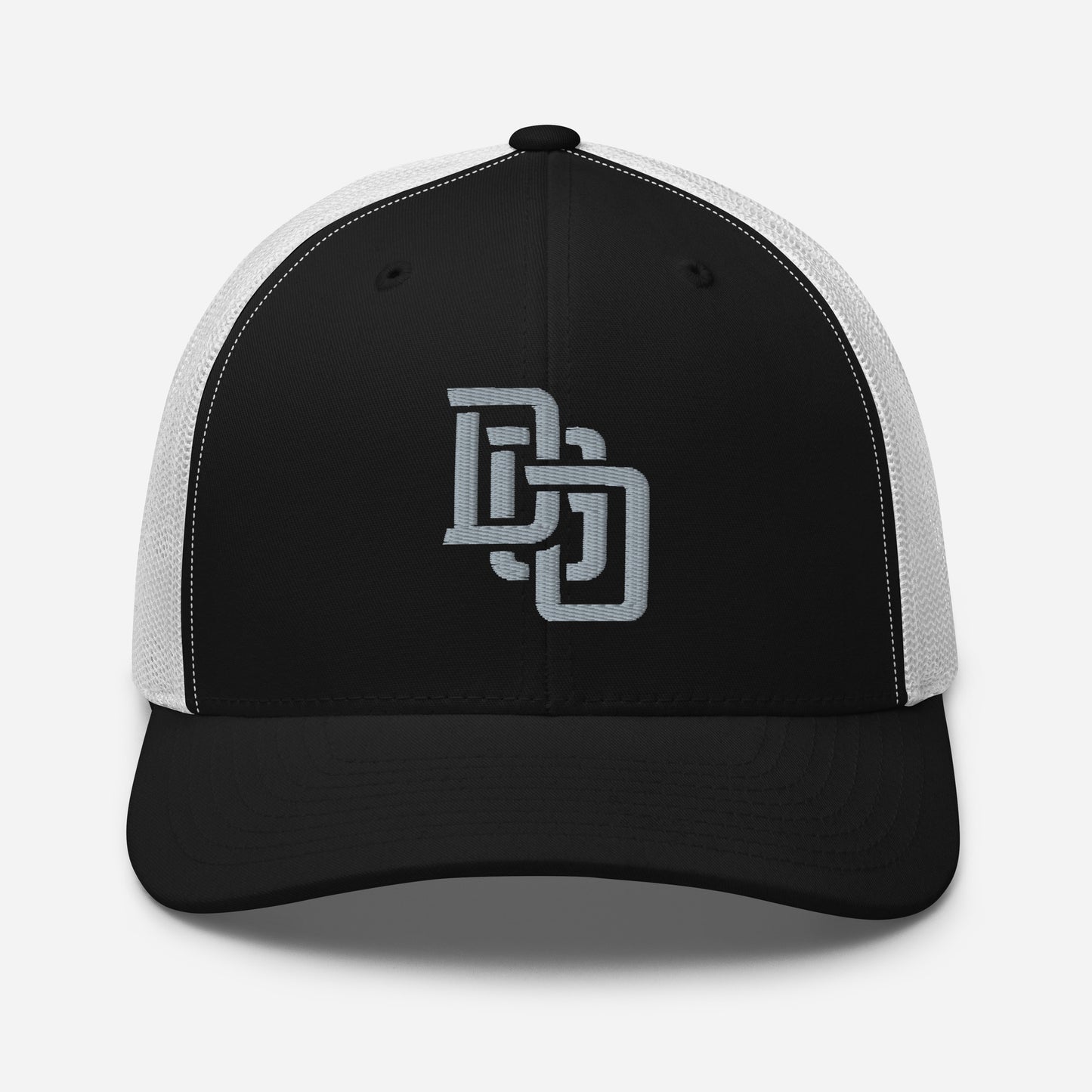 "DGO" Retro Trucker Hat | Yupoong 6606 | E Luna CLASSIC Solocrest 1 Grey Thread Front Logo