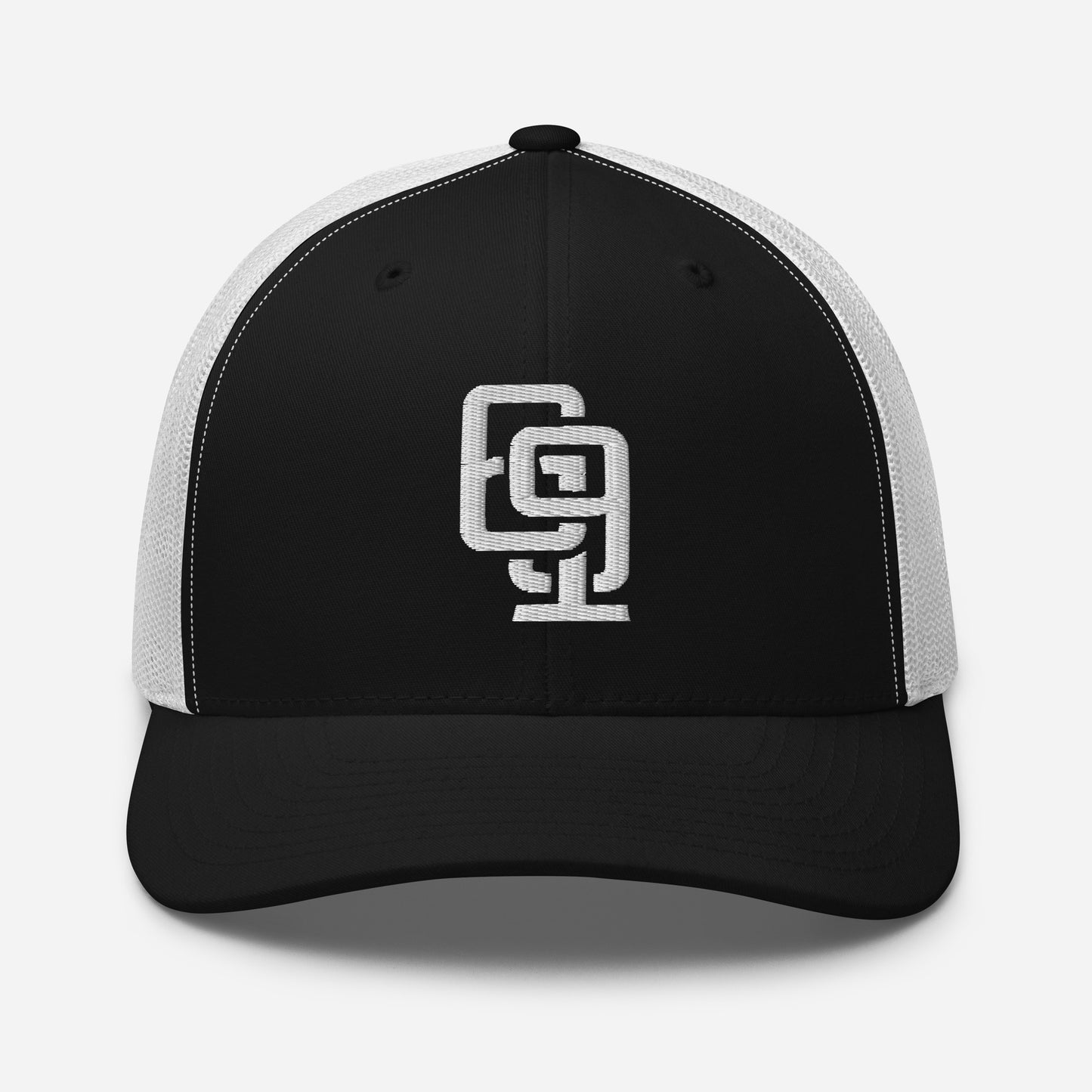 "619" Retro Trucker Hat | Yupoong 6606 | E Luna Brand CLASSIC Solocrest 1 White Thread Front Logo