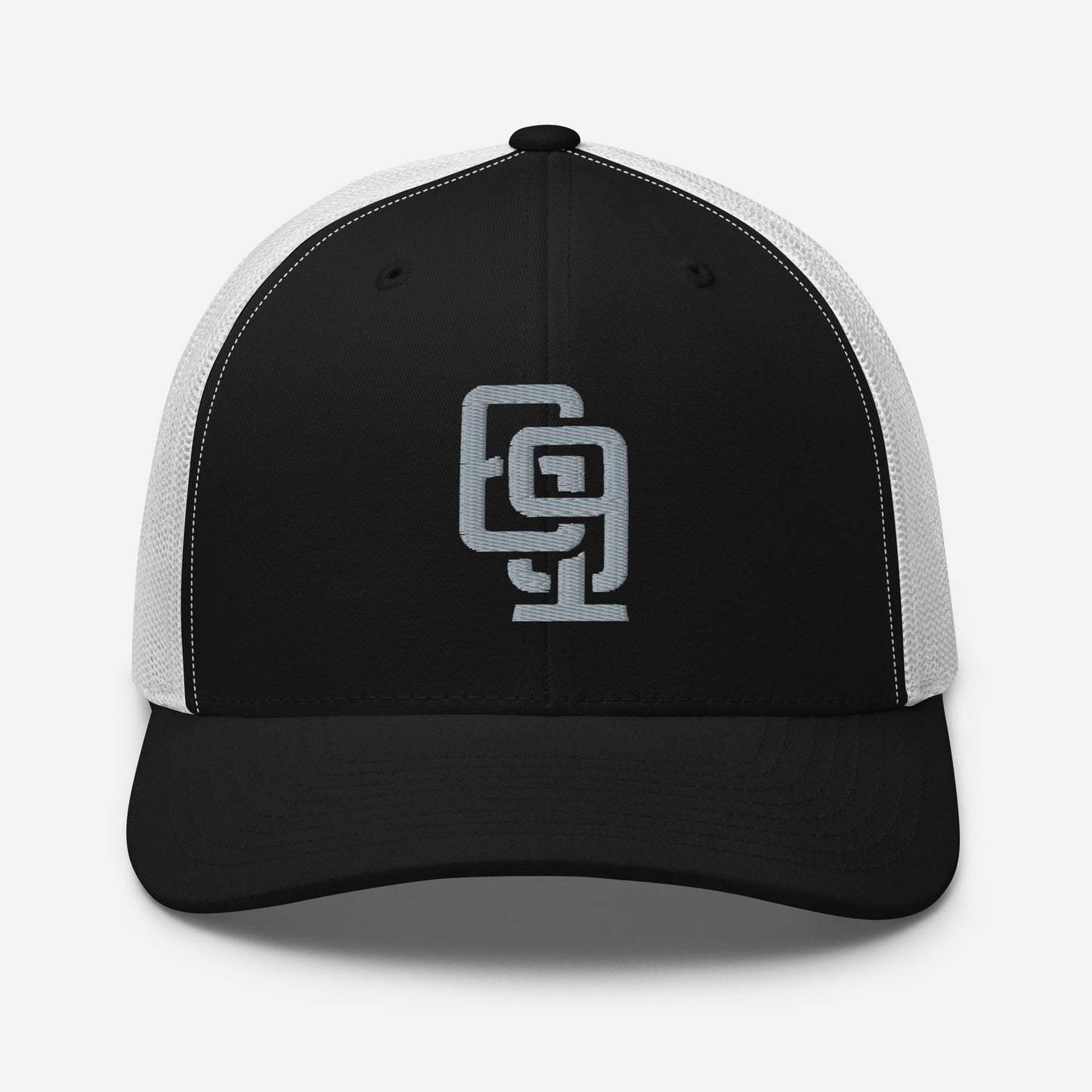 "619" Retro Trucker Hat | Yupoong 6606 | E Luna Brand CLASSIC Solocrest 1 Grey Thread Front Logo