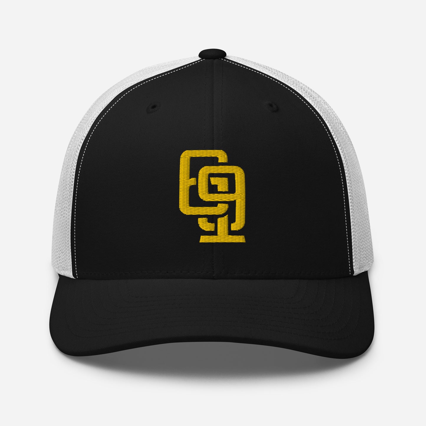 "619" Retro Trucker Hat | Yupoong 6606 | E Luna Brand CLASSIC Solocrest 1 Gold Thread Front Logo
