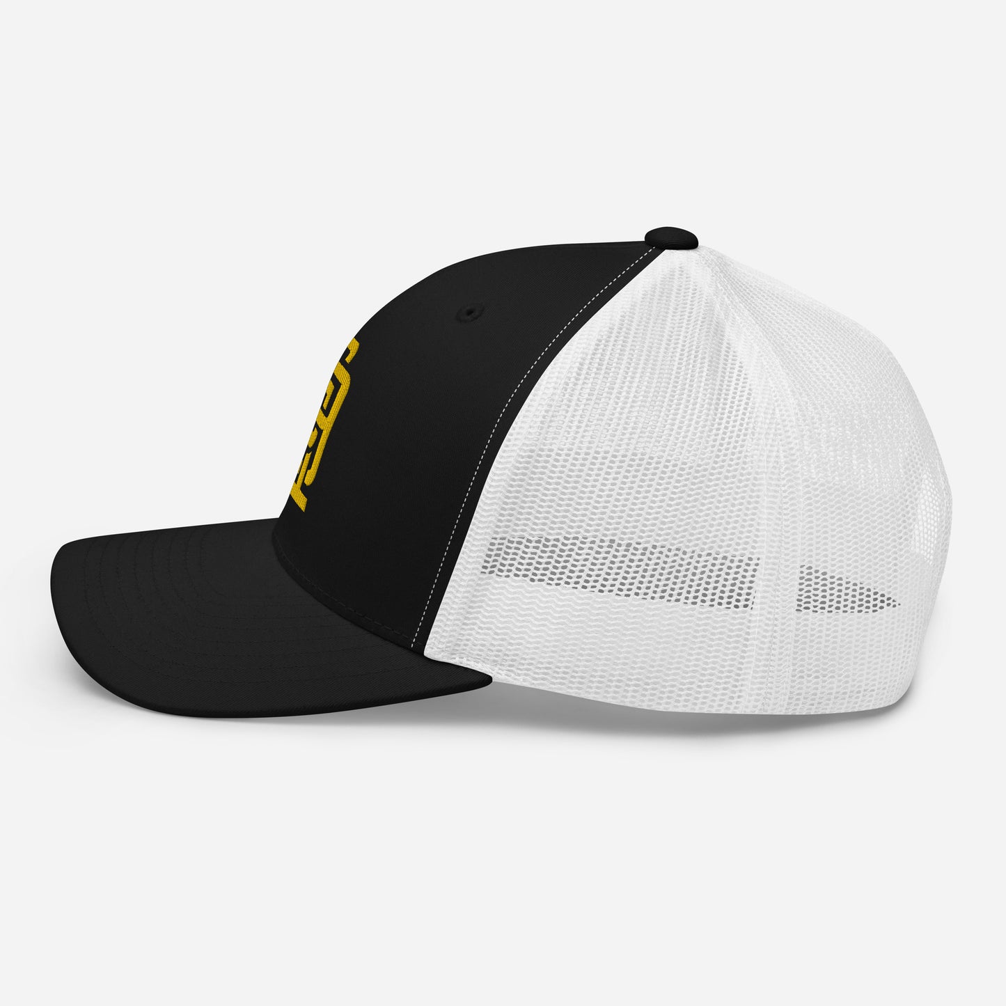"619" Retro Trucker Hat | Yupoong 6606 | E Luna Brand CLASSIC Solocrest 1 Gold Thread Front Logo
