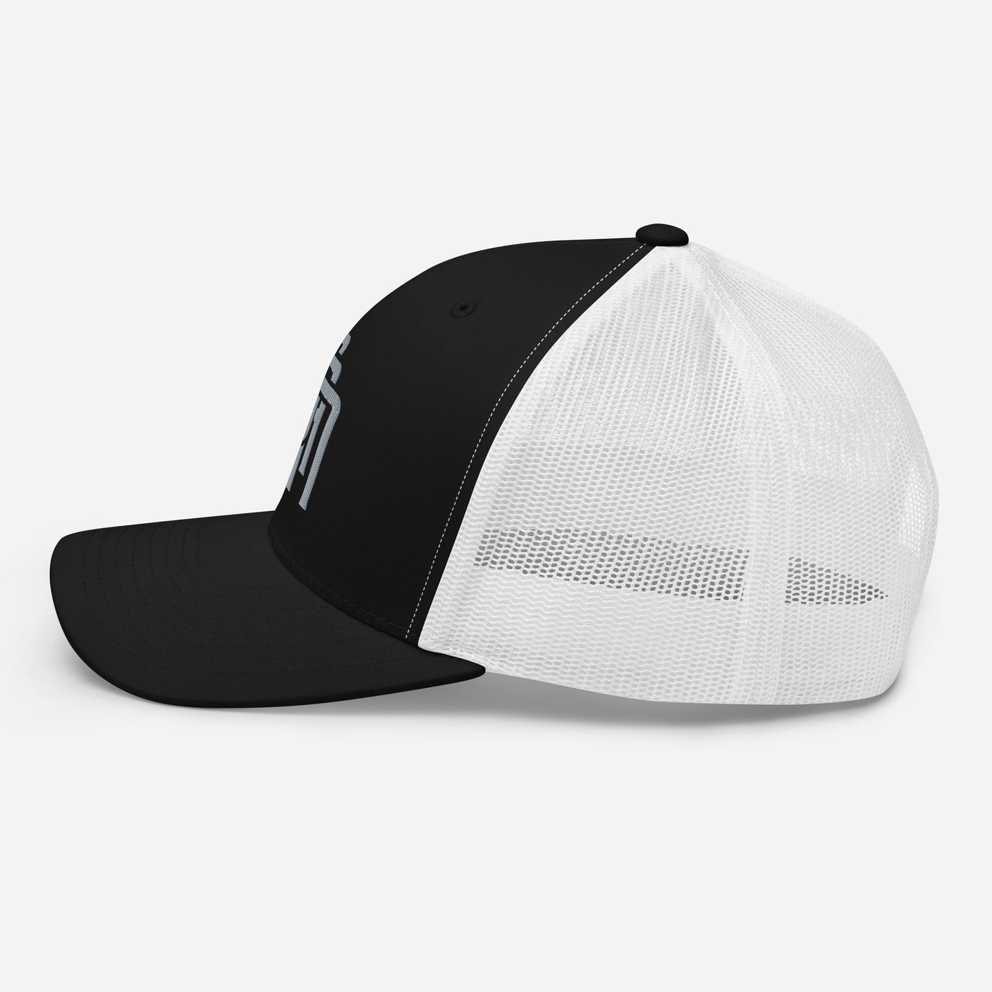 "SAN" Retro Trucker Hat | Yupoong 6606 | E Luna Brand CLASSIC Solocrest 1 Grey Thread Front Logo