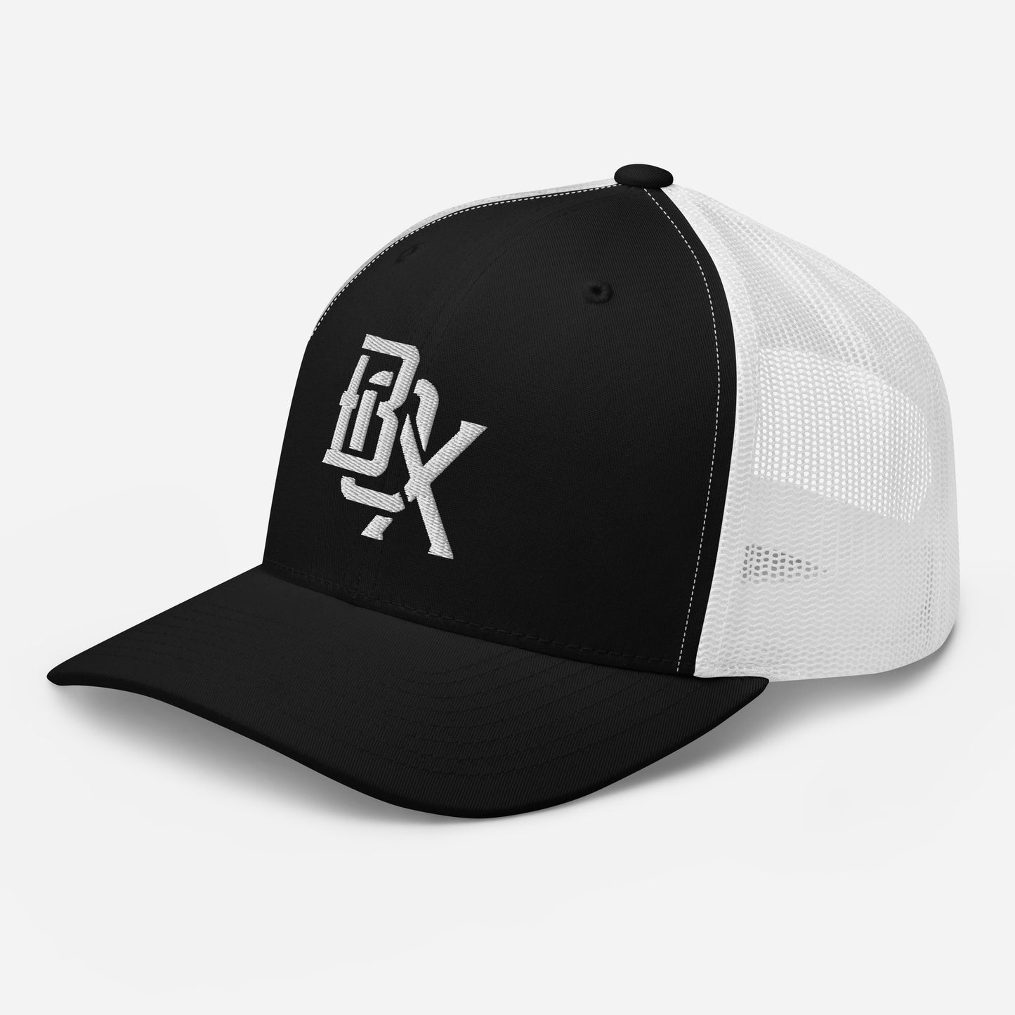 "BOX" Retro Trucker Hat | Yupoong 6606 | E Luna CLASSIC Solocrest 1 White Thread Front Logo