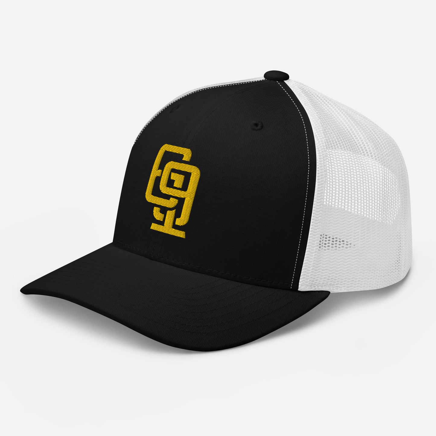 "619" Retro Trucker Hat | Yupoong 6606 | E Luna Brand CLASSIC Solocrest 1 Gold Thread Front Logo