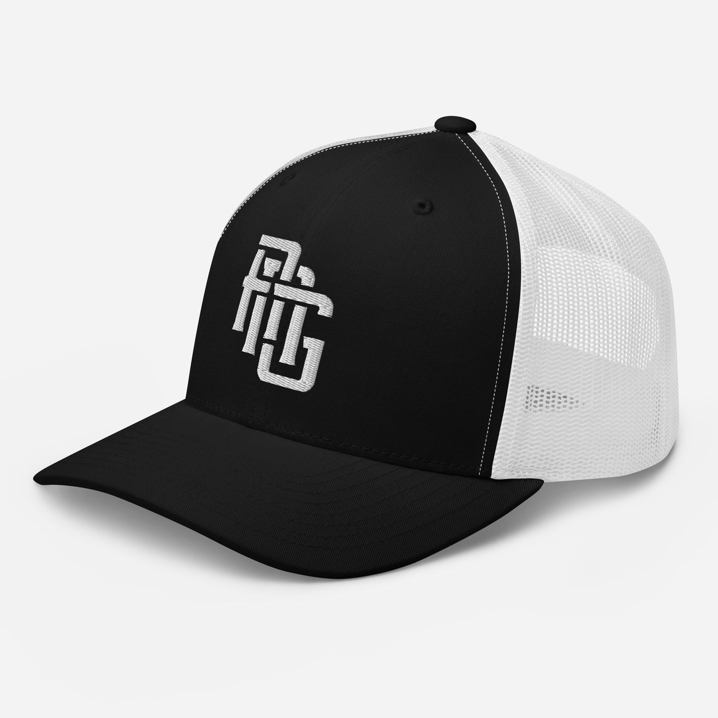 "ANG" Retro Trucker Hat | Yupoong 6606 | E Luna CLASSIC Solocrest 1 White Thread Front Logo
