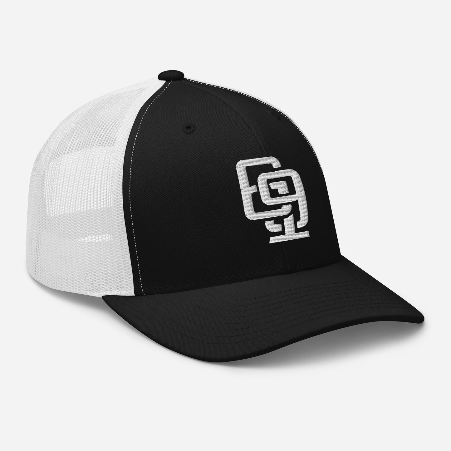 "619" Retro Trucker Hat | Yupoong 6606 | E Luna Brand CLASSIC Solocrest 1 White Thread Front Logo
