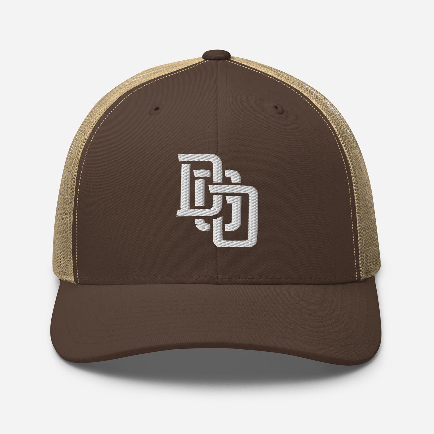 "DGO" Retro Trucker Hat | Yupoong 6606 | E Luna CLASSIC Solocrest 1 White Thread Front Logo