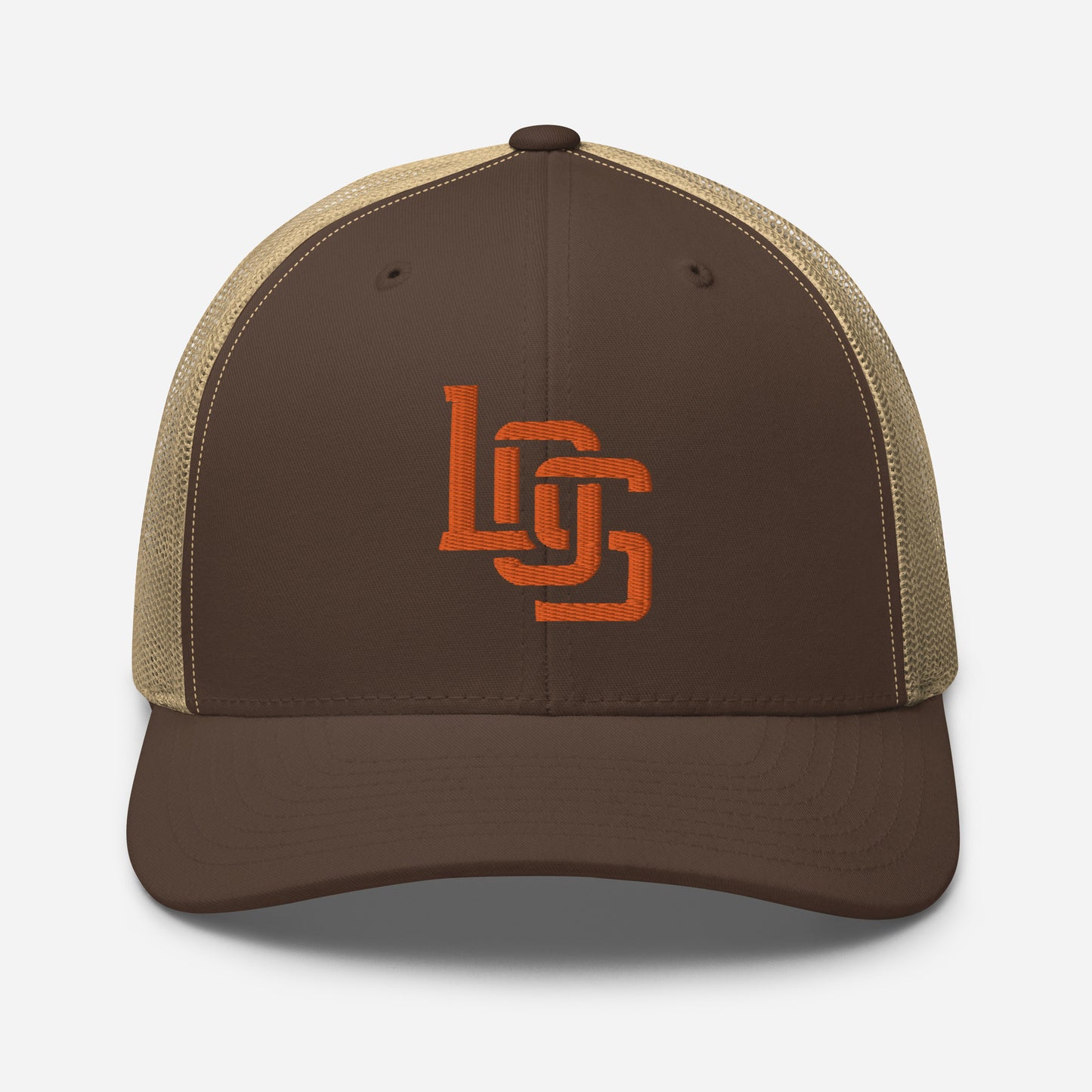 "LOS" Retro Trucker Hat | Yupoong 6606 | E Luna CLASSIC Solocrest 1 Orange Thread Front Logo