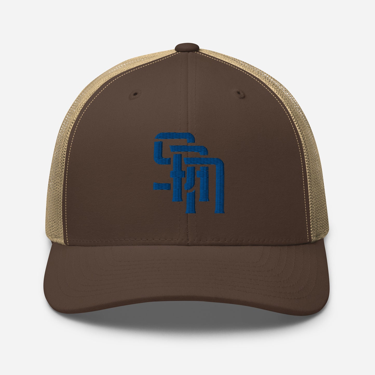 "SAN" Retro Trucker Hat | Yupoong 6606 | E Luna Brand CLASSIC Solocrest 1 Royal Thread Front Logo