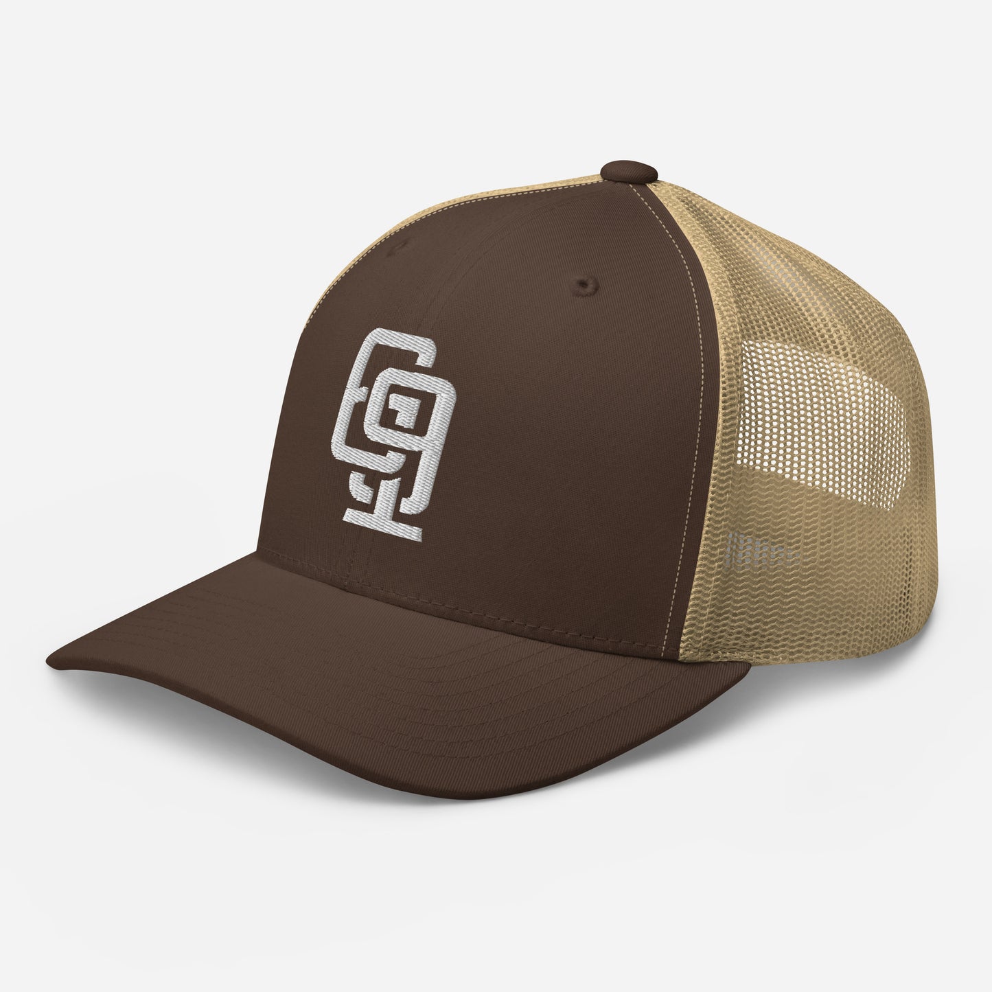 "619" Retro Trucker Hat | Yupoong 6606 | E Luna Brand CLASSIC Solocrest 1 White Thread Front Logo