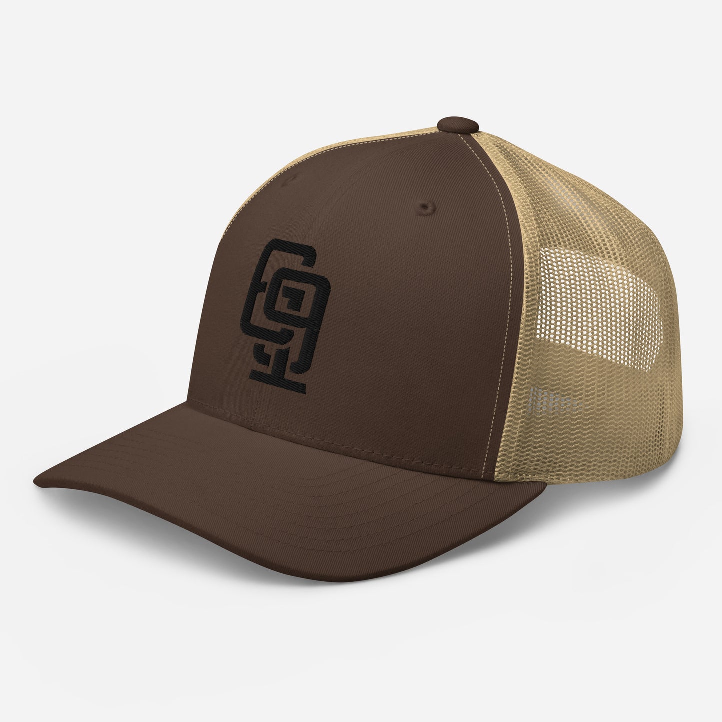 "619" Retro Trucker Hat | Yupoong 6606 | E Luna Brand CLASSIC Solocrest 1 Black Thread Front Logo
