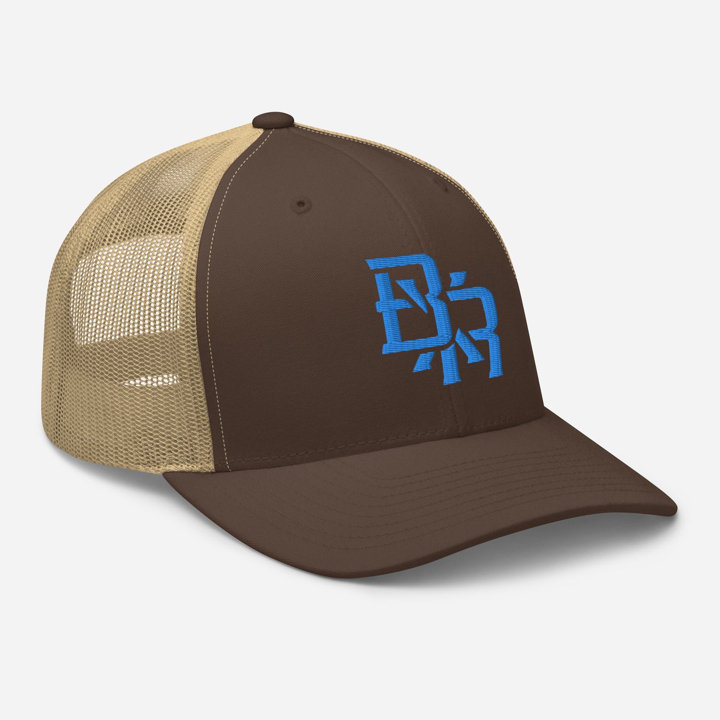 "BXR" Retro Trucker Hat | Yupoong 6606 | E Luna CLASSIC Solocrest 1 Aqua/Teal Thread Front Logo