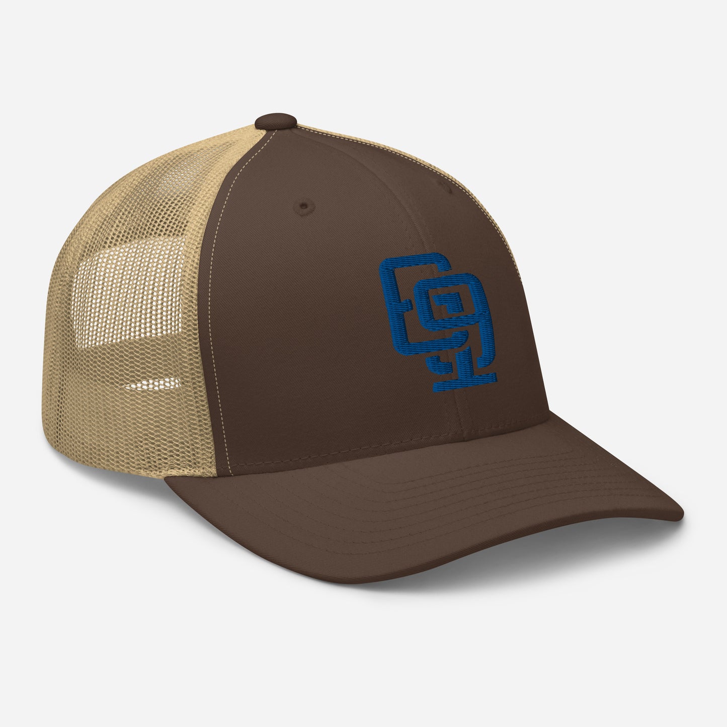"619" Retro Trucker Hat | Yupoong 6606 | E Luna Brand CLASSIC Solocrest 1 Royal Thread Front Logo