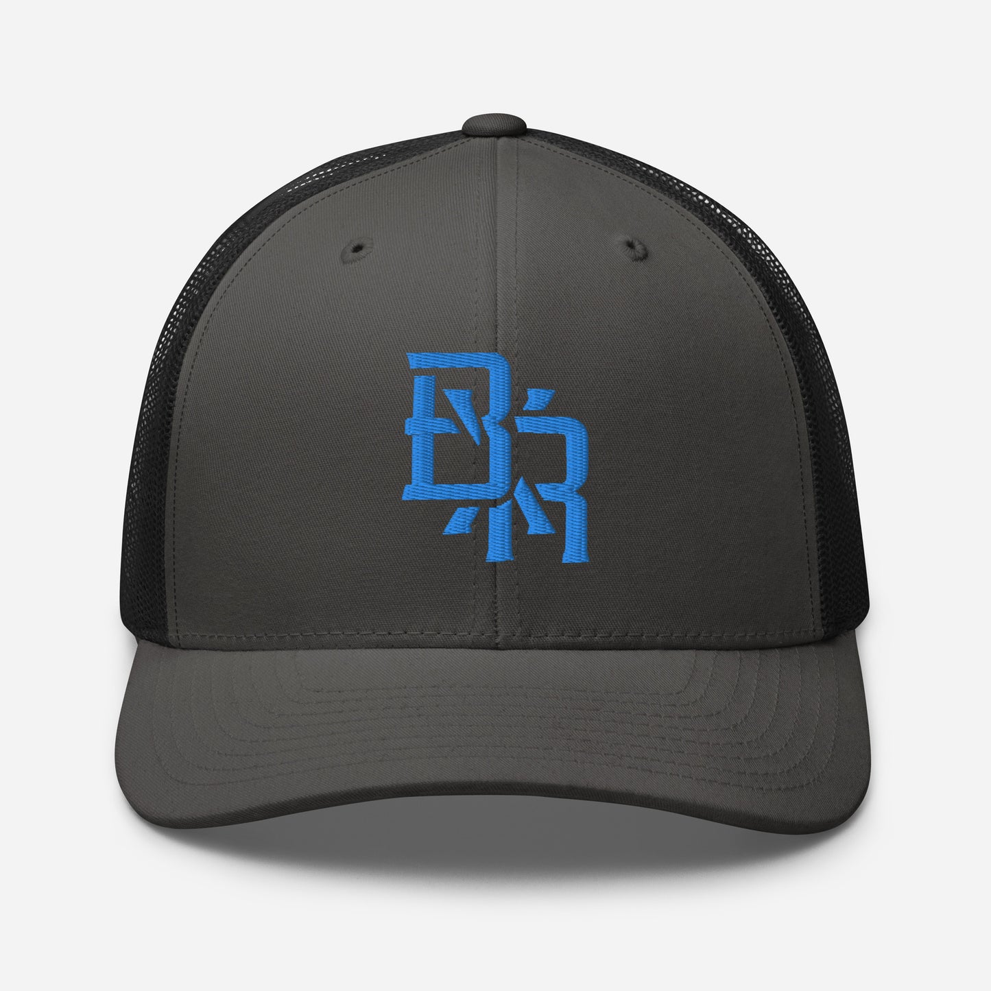 "BXR" Retro Trucker Hat | Yupoong 6606 | E Luna CLASSIC Solocrest 1 Aqua/Teal Thread Front Logo