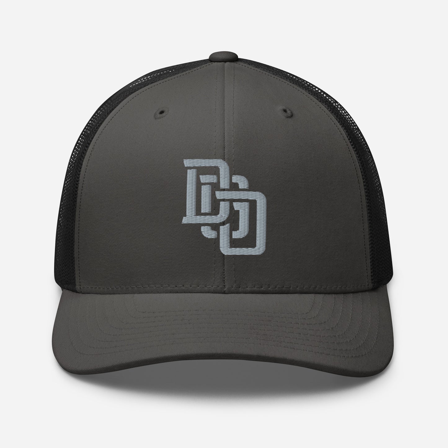 "DGO" Retro Trucker Hat | Yupoong 6606 | E Luna CLASSIC Solocrest 1 Grey Thread Front Logo