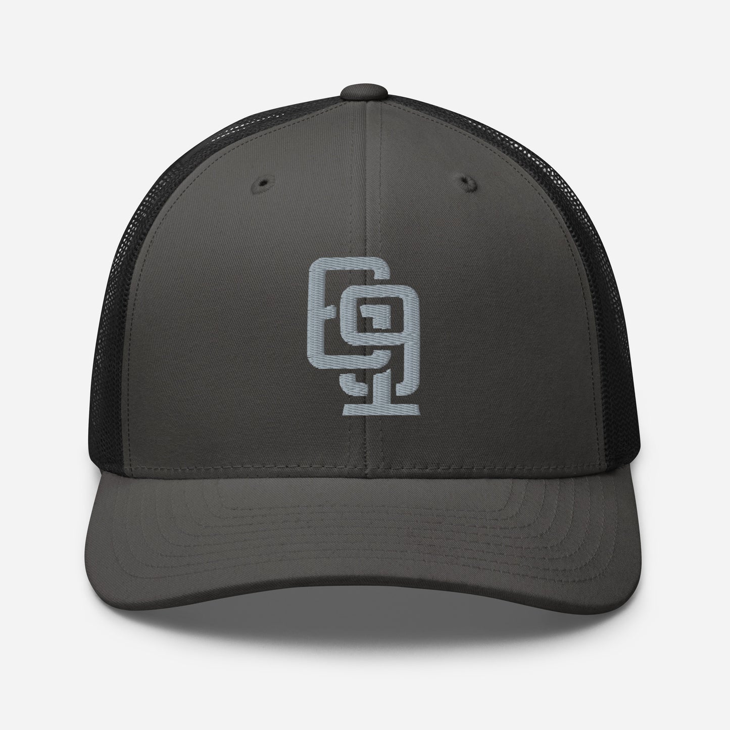 "619" Retro Trucker Hat | Yupoong 6606 | E Luna Brand CLASSIC Solocrest 1 Grey Thread Front Logo