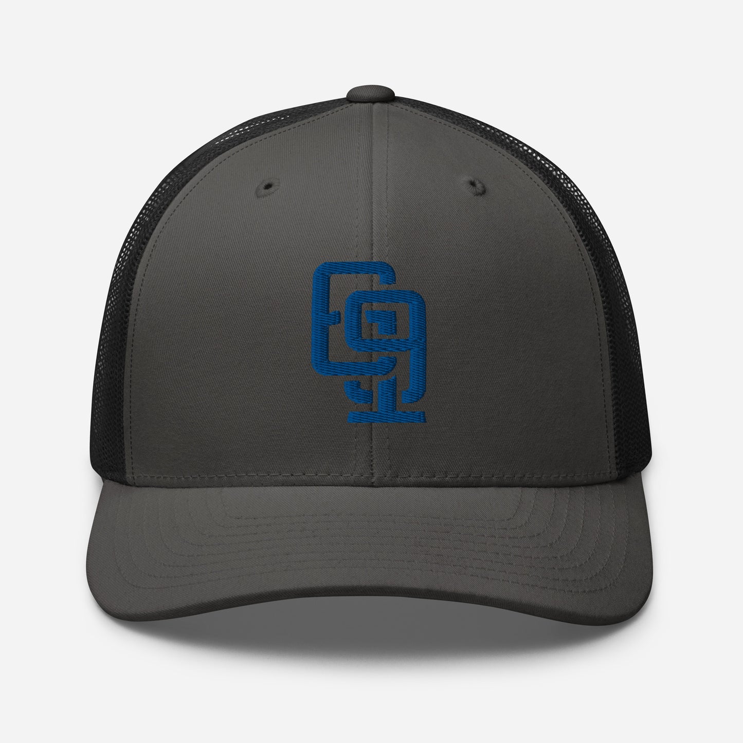 "619" Retro Trucker Hat | Yupoong 6606 | E Luna Brand CLASSIC Solocrest 1 Royal Thread Front Logo