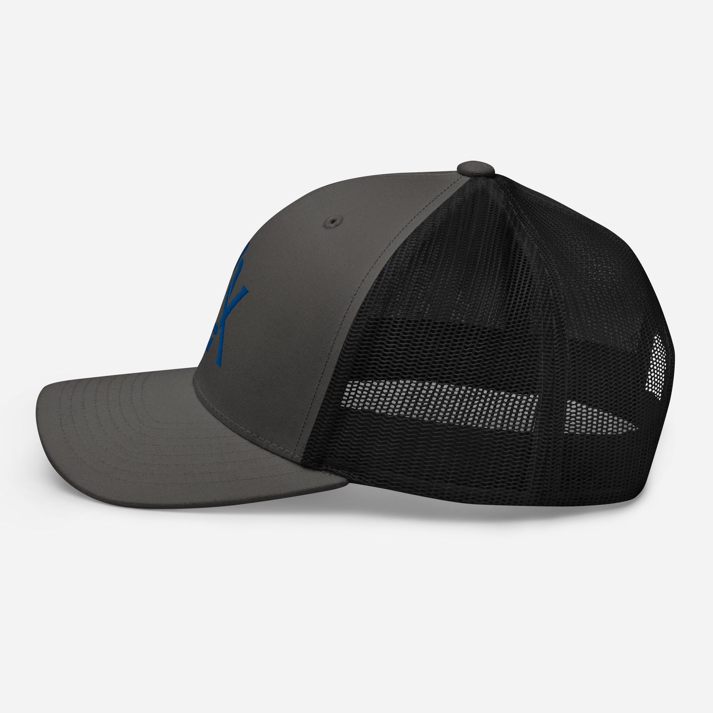 "BOX" Retro Trucker Hat | Yupoong 6606 | E Luna CLASSIC Solocrest 1 Royal Thread Front Logo