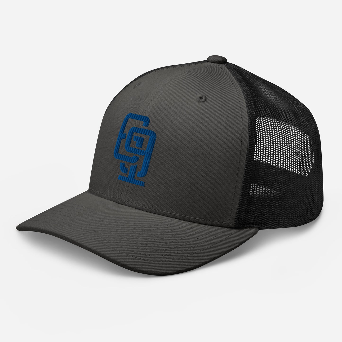 "619" Retro Trucker Hat | Yupoong 6606 | E Luna Brand CLASSIC Solocrest 1 Royal Thread Front Logo