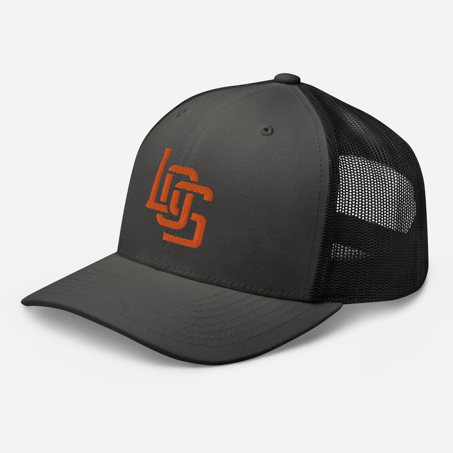 "LOS" Retro Trucker Hat | Yupoong 6606 | E Luna CLASSIC Solocrest 1 Orange Thread Front Logo