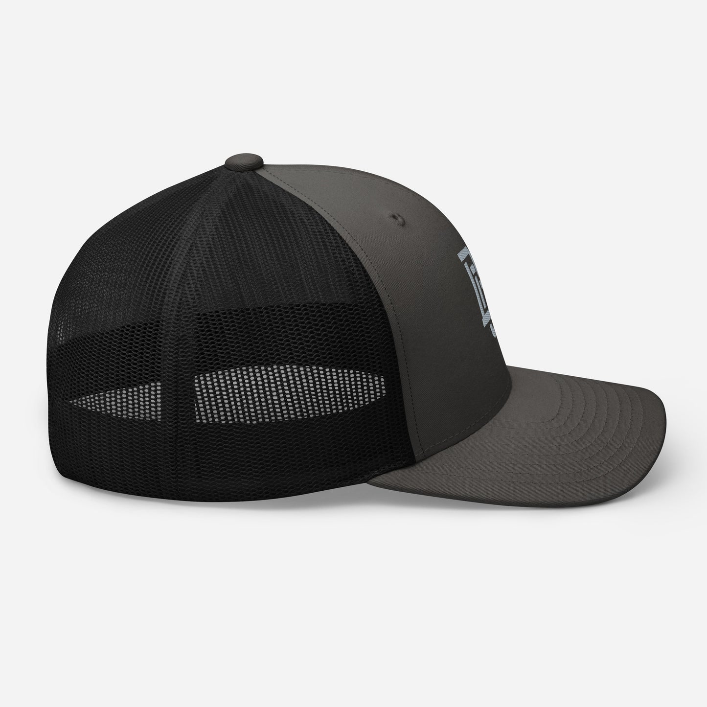 "DGO" Retro Trucker Hat | Yupoong 6606 | E Luna CLASSIC Solocrest 1 Grey Thread Front Logo